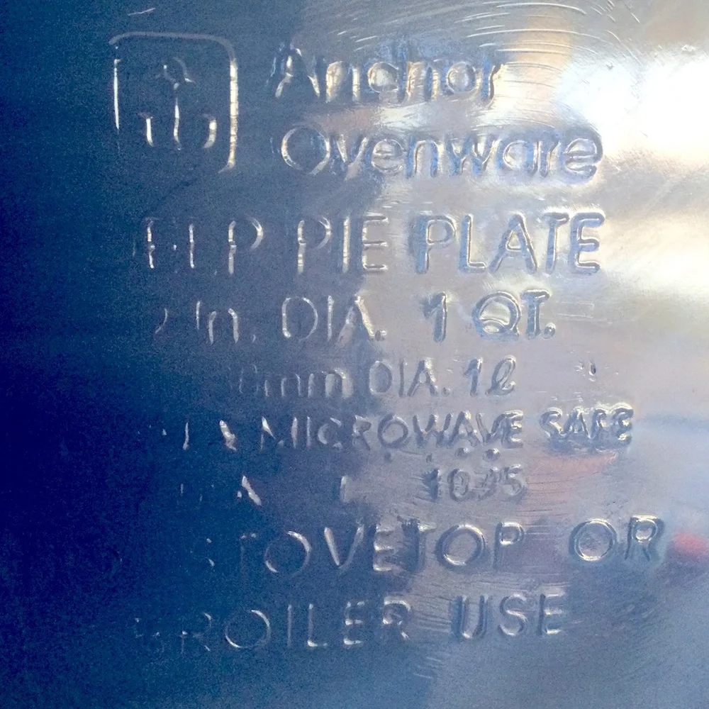 Anchor Ovenware Blue Pie Plate 9” DIA 1 QT